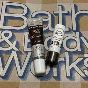 Bath & Body Works: Coconut Lip Set (brand new)